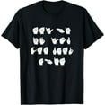 thumbnail image 1 of ASL American Sign Language Finger Spell Hand Women Men Adult T-Shirt, 1 of 4