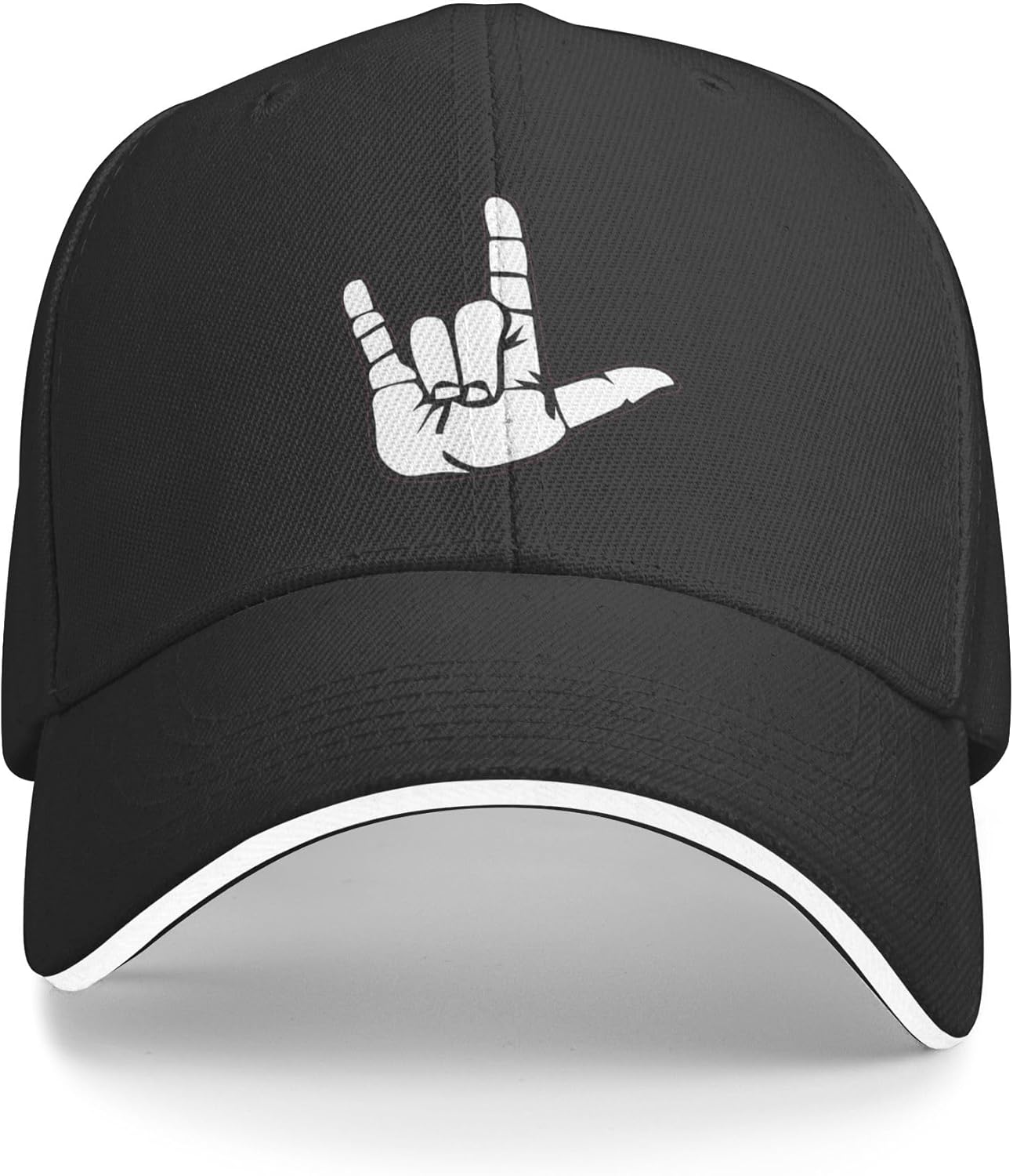 ASL American Sign Language I Love You Baseball Cap Men Women Adjustable Peaked Sandwich Dad Hats