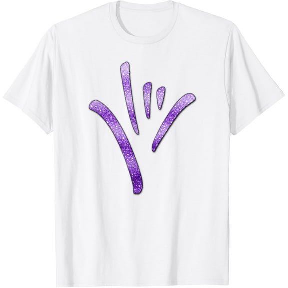 ASL - American Sign Language I love you T shirt - purple T-Shirt