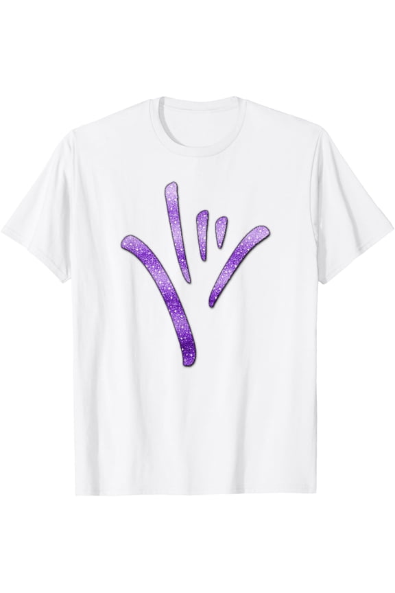 ASL - American Sign Language I love you T shirt - purple T-Shirt