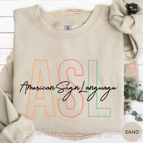 ASL American Sign Language Sweatshirt, Deaf Education Teacher Boho Hoodie, Support ASL Teachers Sweater, Deaf Education Mentor Top TSHIRT All Size S-5XL