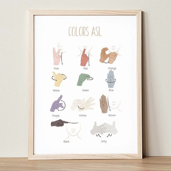ASL Colors Wall Art Print