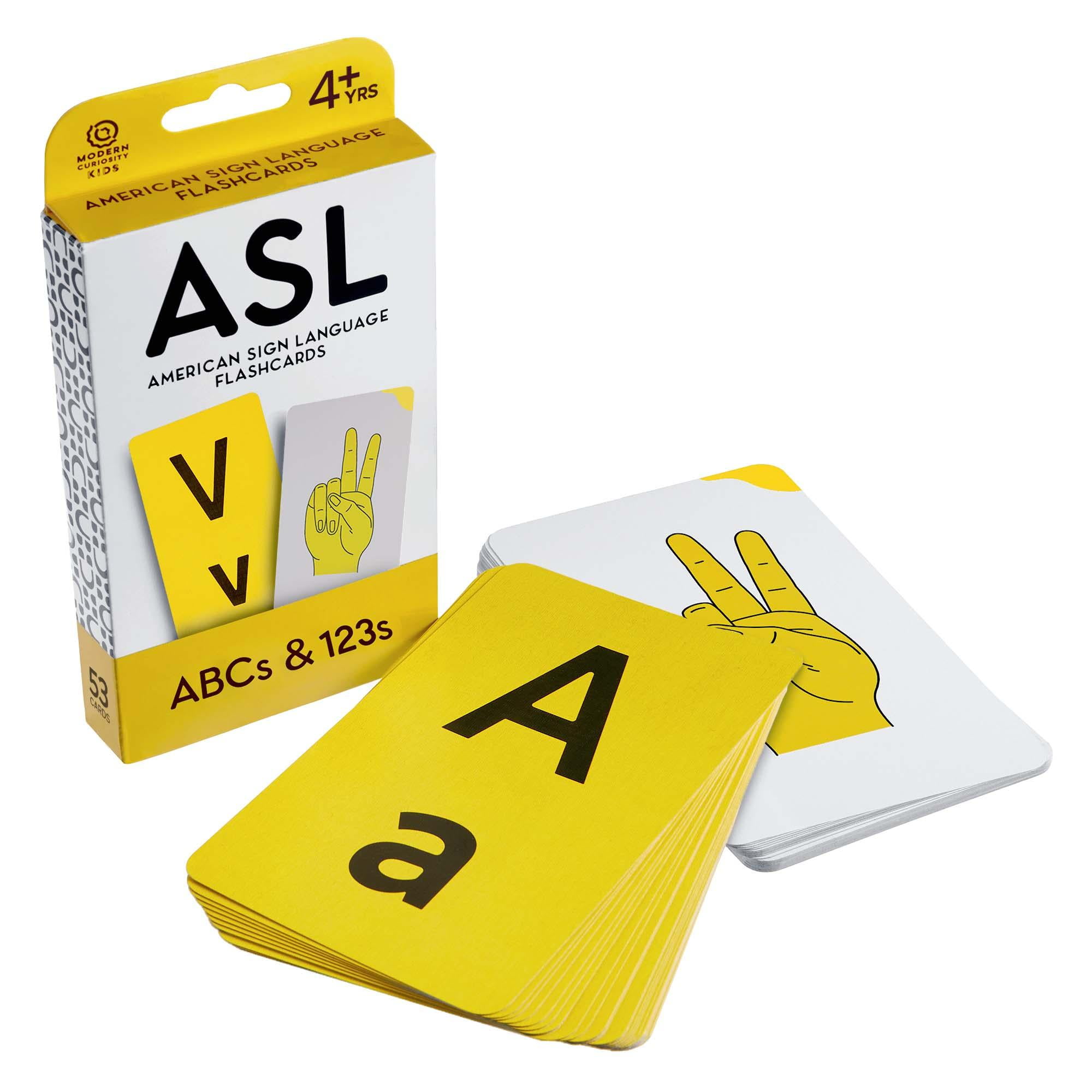 ASL Flash Cards American Sign Language Flashcard Set for Beginners, Kids, Babies, and Toddlers