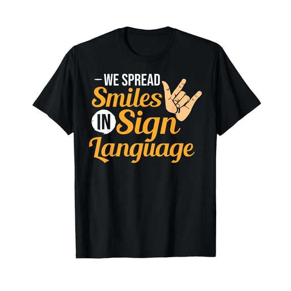 ASL Hand American Sign Language Deaf People Deaf Awareness T-Shirt