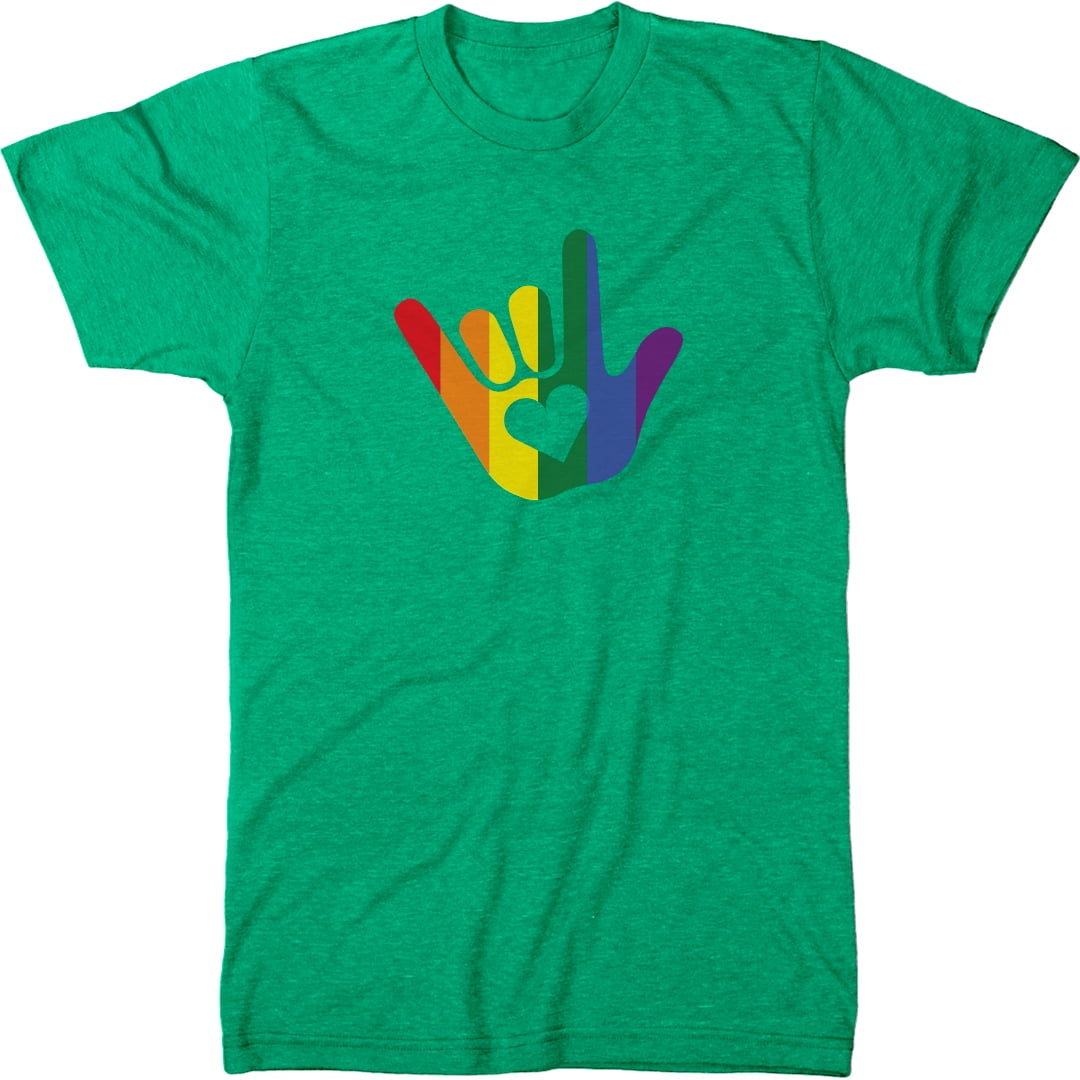ASL I Love You Gay Pride Sign Language Men s Modern Fit T Shirt asl-i-love-you-gay-pride-sign-language-men-s-modern-fit-t-shirt