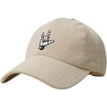 ASL I Love You Sign Language Baseball Cap Adjustable Corduroy Sun Hat