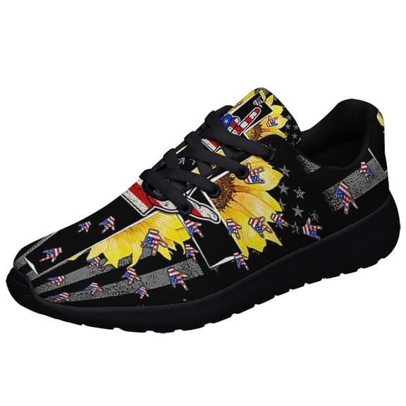 ASL I Love You Sign Language Shoes Sneakers for Women Men Black Size 8