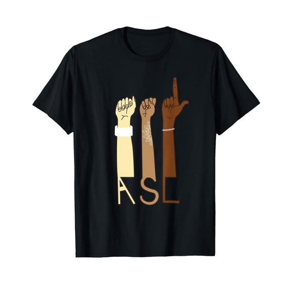 ASL Shirt for American Sign Language Signers Deaf Pride T-Shirt