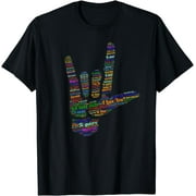 ASL Sign, I Love You in 40 Different Languages, ASL T-Shirt