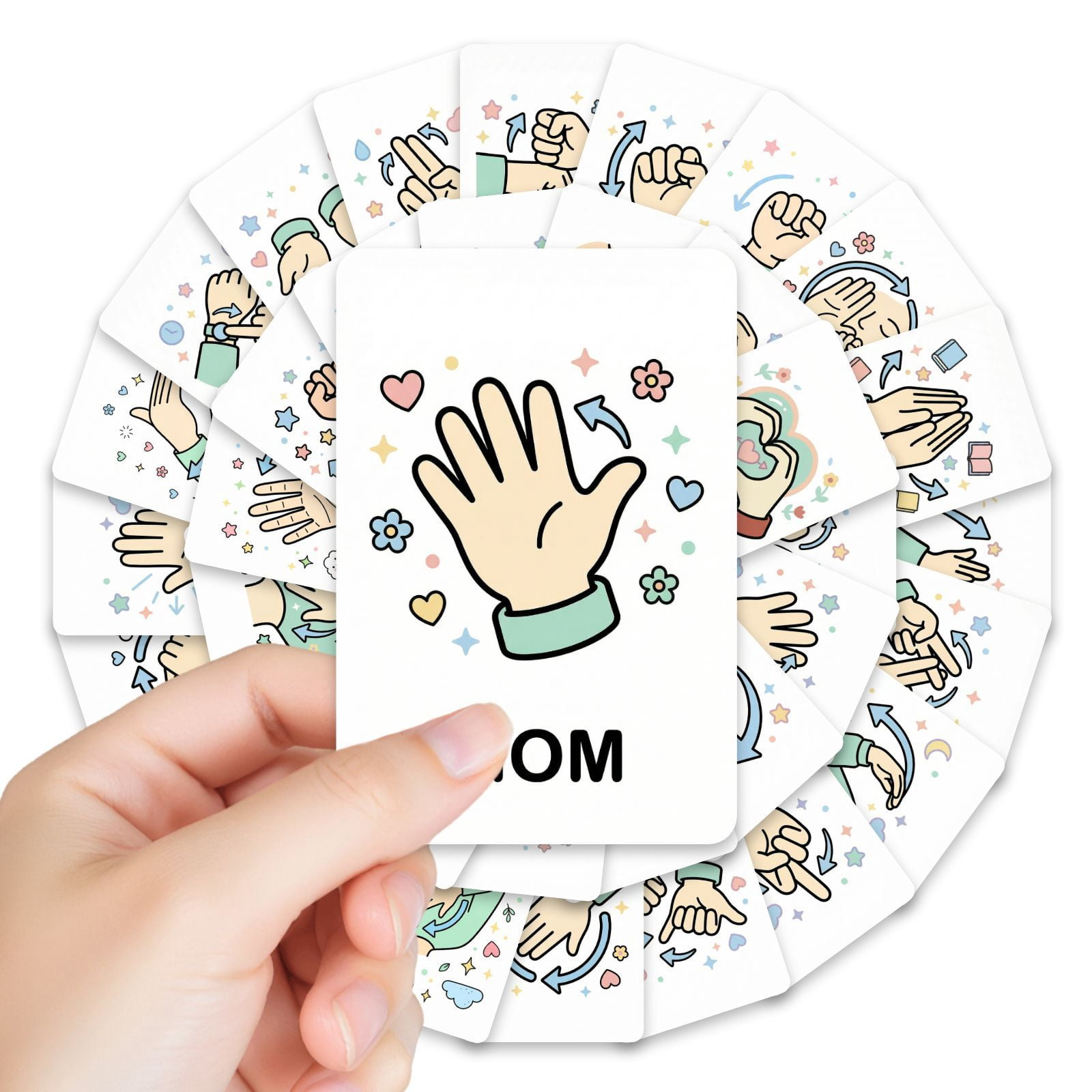 ASL Sign Language Flash Cards for Beginners and Students, American Sign ...