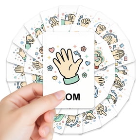 ASL Sign Language Flash Cards for Beginners and Students, American Sign Language Educational Study Materials for Visual Learning and Inclusive Communication Office & Craft & Stationery