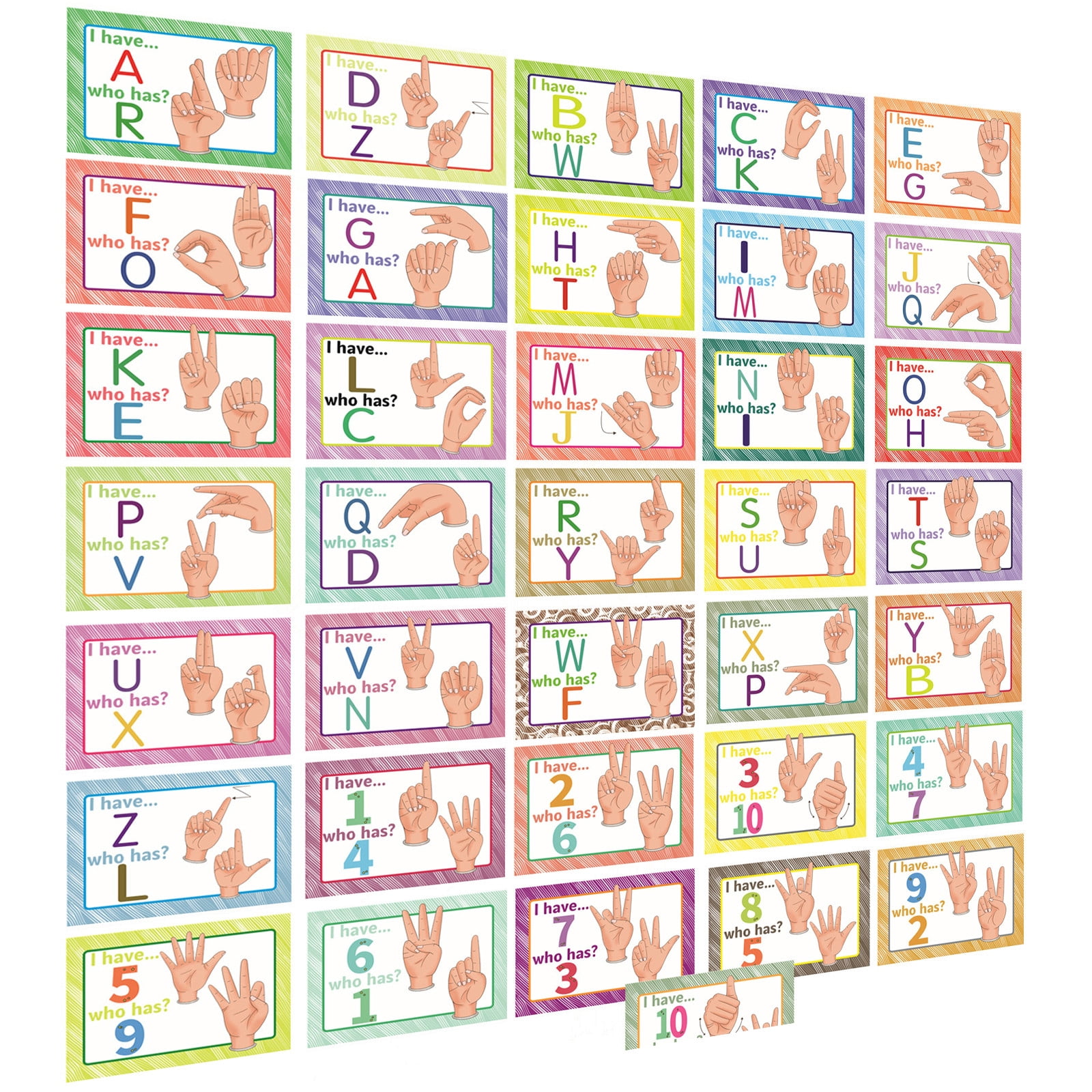 ASL Sign Language posters for Toddlers, 36 