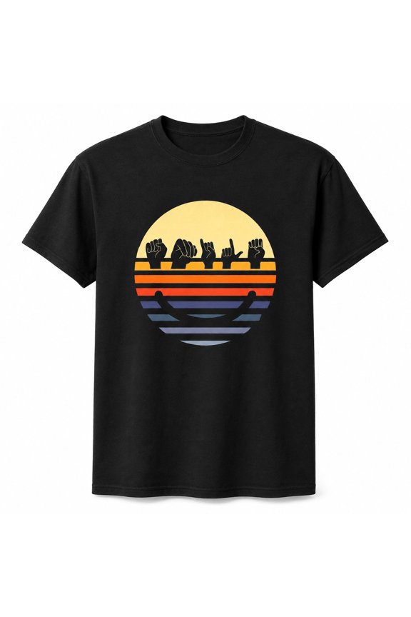 ASL Smile Graphic T-Shirt, Unisex Classic Fit Sign Language Tee