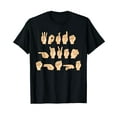 thumbnail image 1 of ASL Words given shape American Sign Language T-Shirt, 1 of 5
