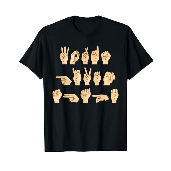ASL Words given shape American Sign Language T-Shirt