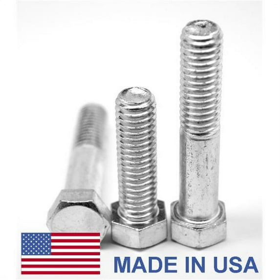 ASMC Industrial 0.25in. -20 x 4 in. - PT Coarse Threaded Grade 5 Hex Cap Screw, USA Medium Carbon Steel - Zinc Plated - 450 Piece