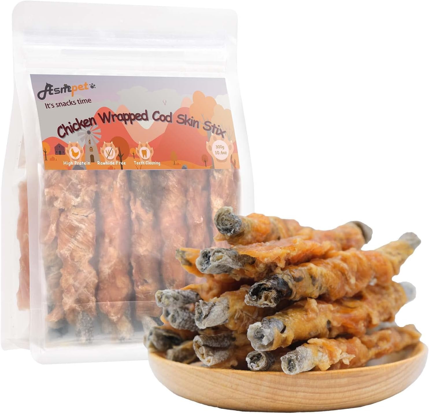 PAWUP Chicken Rawhide Wrapped Sticks Dog Treat , 12.5 oz