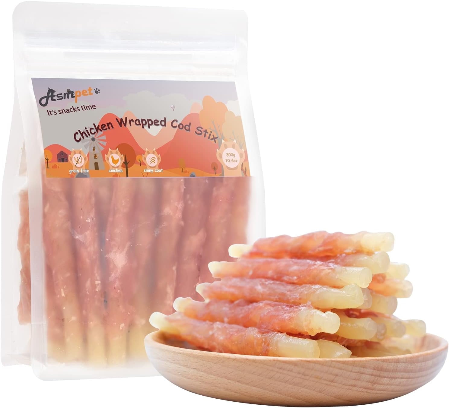 PAWUP Chicken Rawhide Wrapped Sticks Dog Treat , 12.5 oz