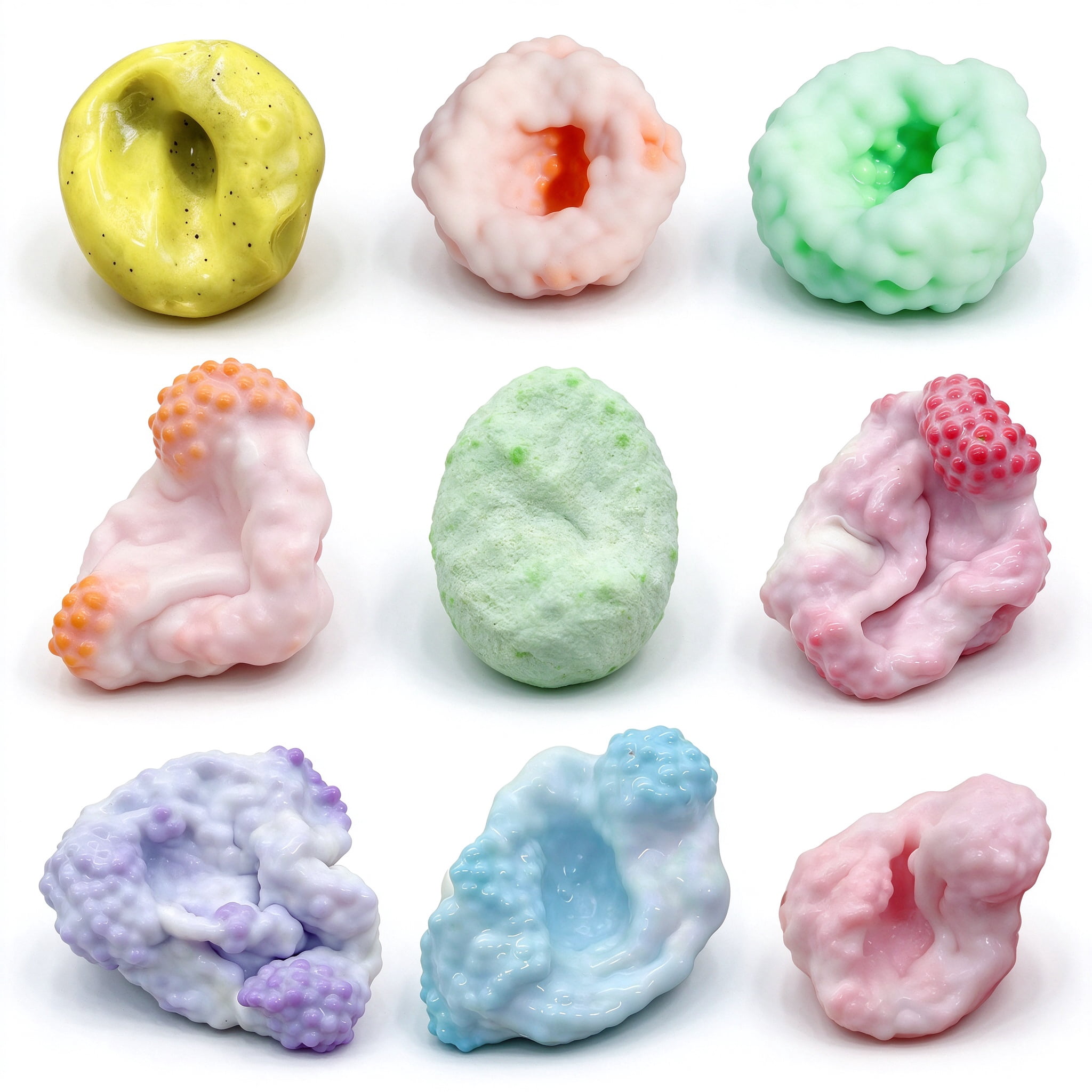 ASMR Crunchy Stress Ball, Textured Silicone Squeeze Fidget Toy for ...