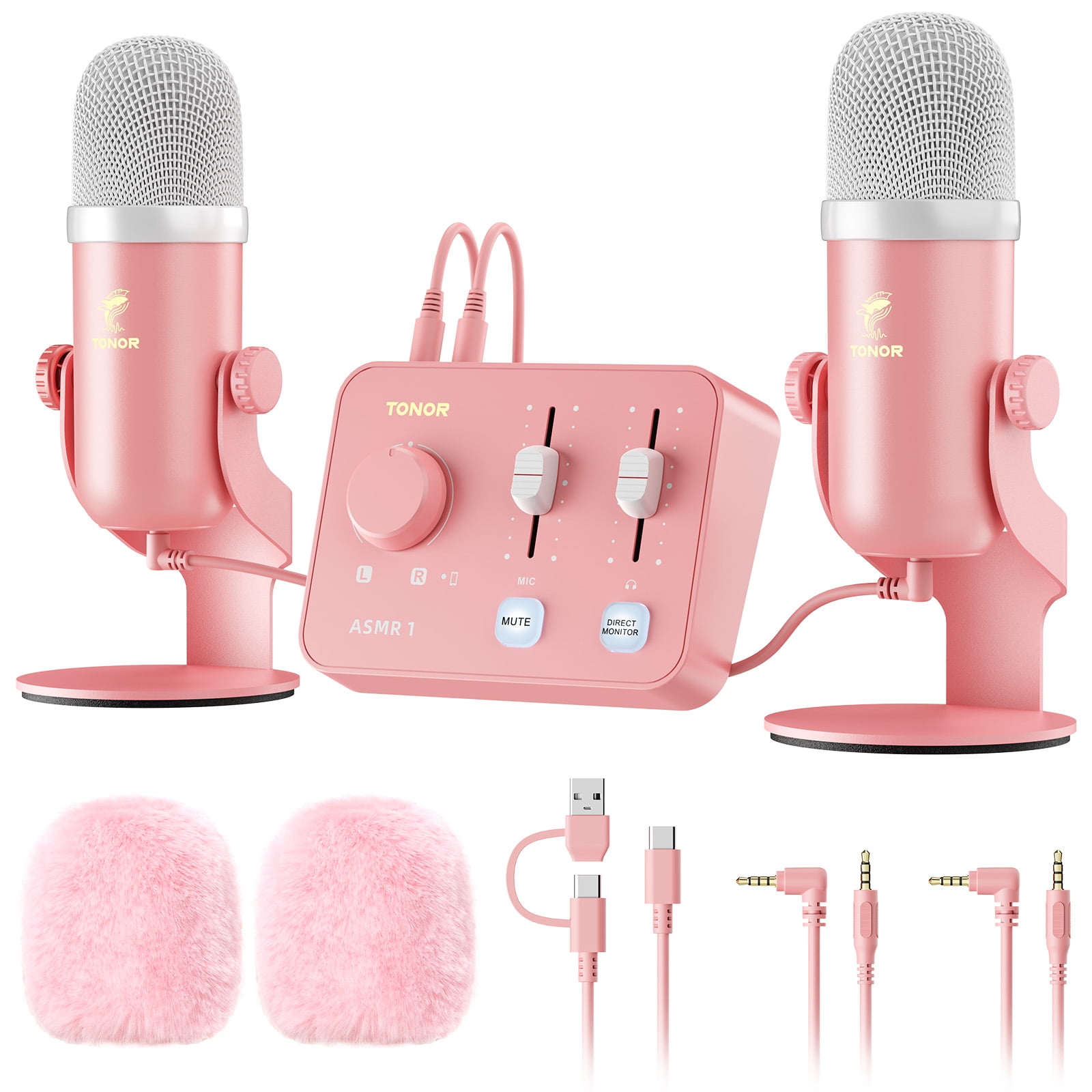 ASMR配信用セット 3D Sound Record&スタンド みお ASMR Microphone Equipment Bundle with Audio Interface, Immersive