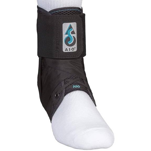 ASO Speed Lacer Black Ankle Support Small Hook and Loop Strap Closure / Lace-Up for the Foot 223612