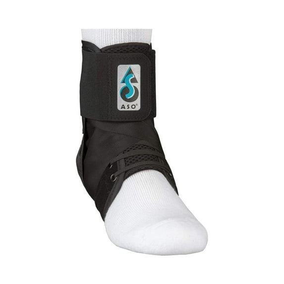 ASO Speed Lacer Black Ankle Support Large Hook and Loop Strap Closure / Lace Up for the Foot 223615