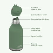 ASOBU 16-Oz. Bestie Bottle Insulated Stainless Steel Water Bottle with Reusable Flexi Straw Dinosaur, SBV44DI