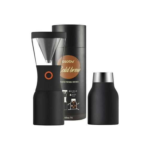 ASOBU 40 oz Cold Brew Insulated Portable Coffee Maker Black (ADNAK900BK)