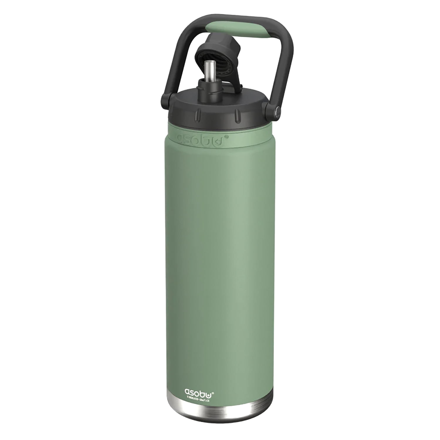Basil Green 50 oz Stainless Steel Insulated Water Bottle with Comfort Handle