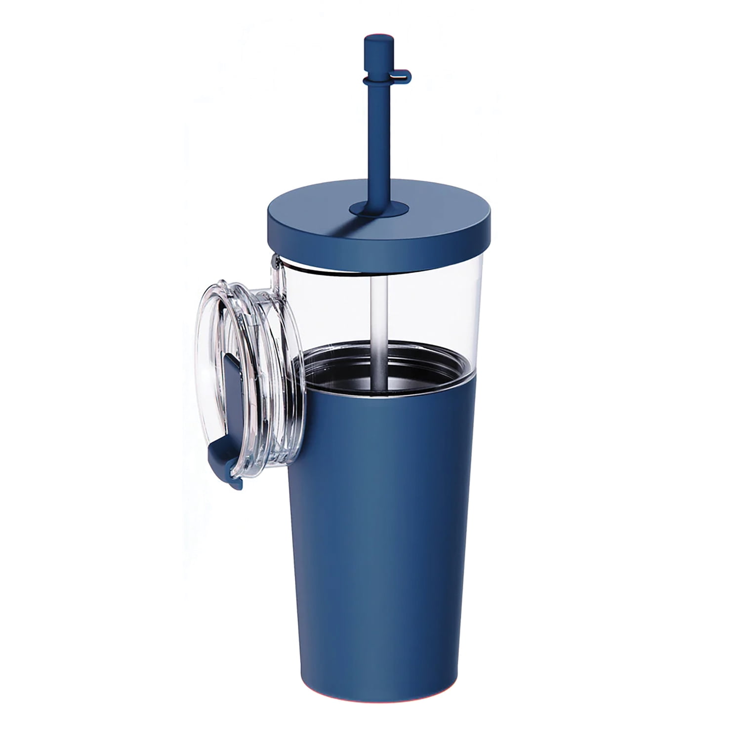 Blue Stainless Steel 28oz Travel Tumbler with Silicone Base
