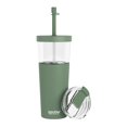 thumbnail image 1 of ASOBU Marina See-Through Triton Tumbler with Flexible Straw (Green), ICT400G, 1 of 3