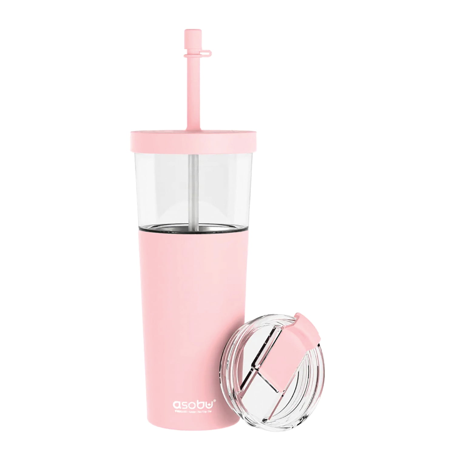 Pink Stainless Steel Travel Tumbler with Detachable Coffee Mug