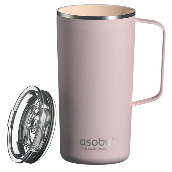 ASOBU NA-SM90P 20-Oz. Double-Wall-Insulated Stainless Steel Tower Mug (Pink)