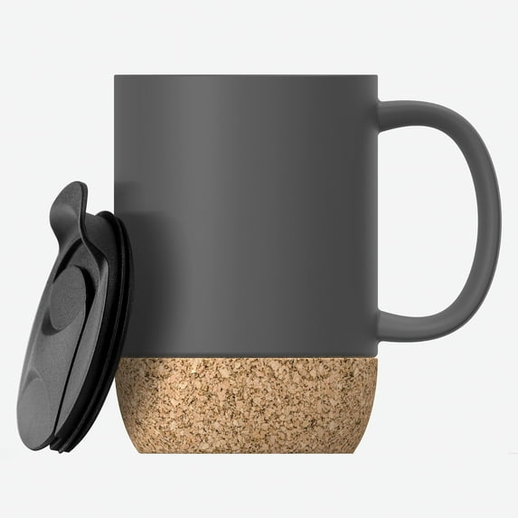 ASOBU SM50GREY Ceramic 12-Oz. Mug with Cork Base (Gray)