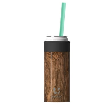 ASOBU Slim Can Insulated Cooler Sleeve, 12-Oz. Capacity (Wood), FC3GWD