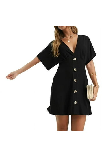 black fall mini dress Acosta Long Sleeve Off Shoulder Mini Dress | Black | Womens main image 1