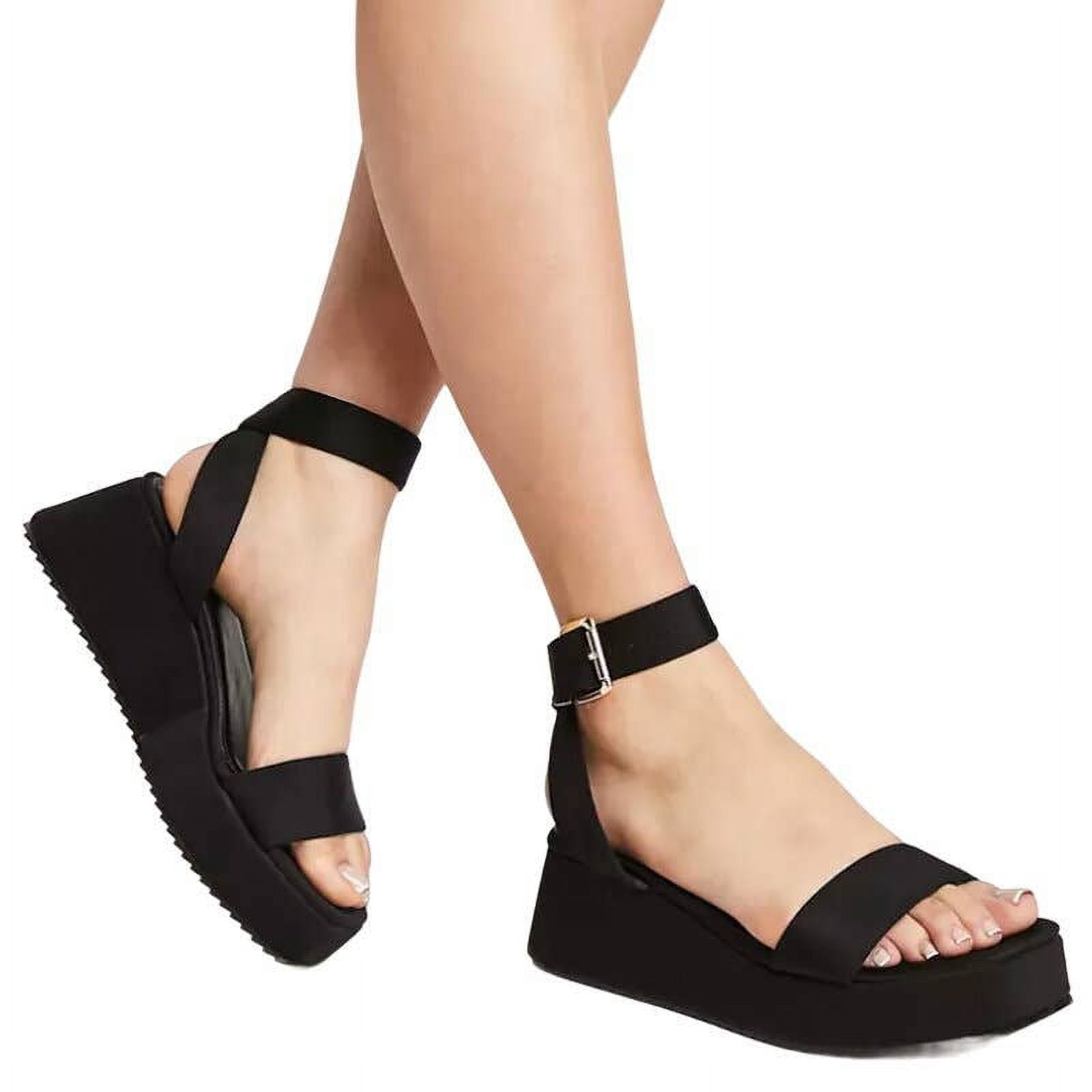 ASOS Design Wide Fit Tati Flatform Sandals, Size Kuwait Ubuy