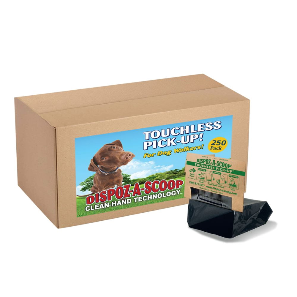 ASOTV -Dispoz-a-Scoop Bags Pet Litter Self-Sealing Odor-Free Airtight for Dogs/Cat - Black 250 Count