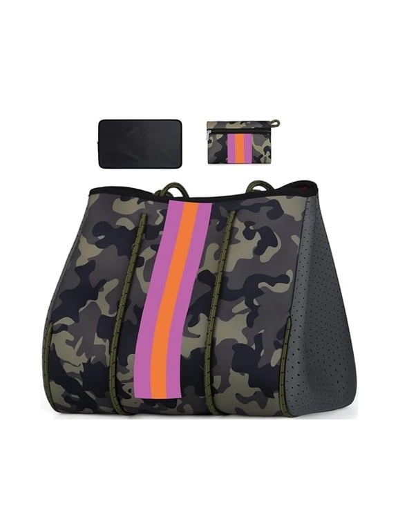 Neoprene Bag, Large Multipurpose Beach Bag Neoprene Tote Bag with Inner Pocket for Women/Pool