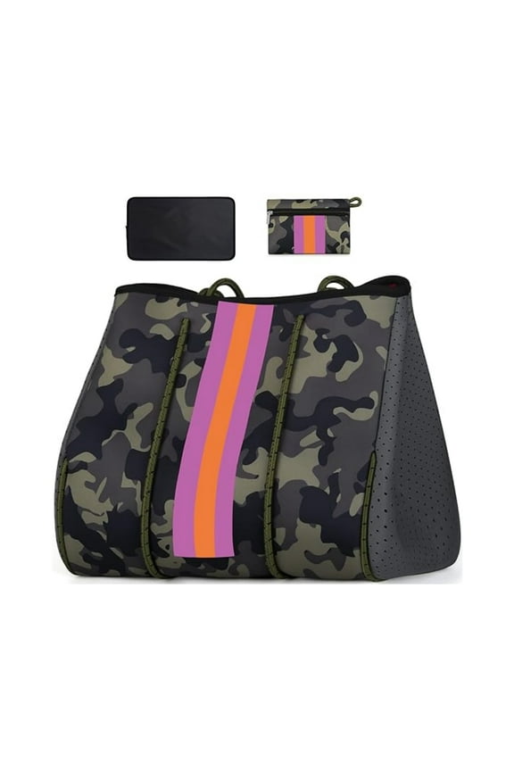 Neoprene Bag, Large Multipurpose Beach Bag Neoprene Tote Bag with Inner Pocket for Women/Pool