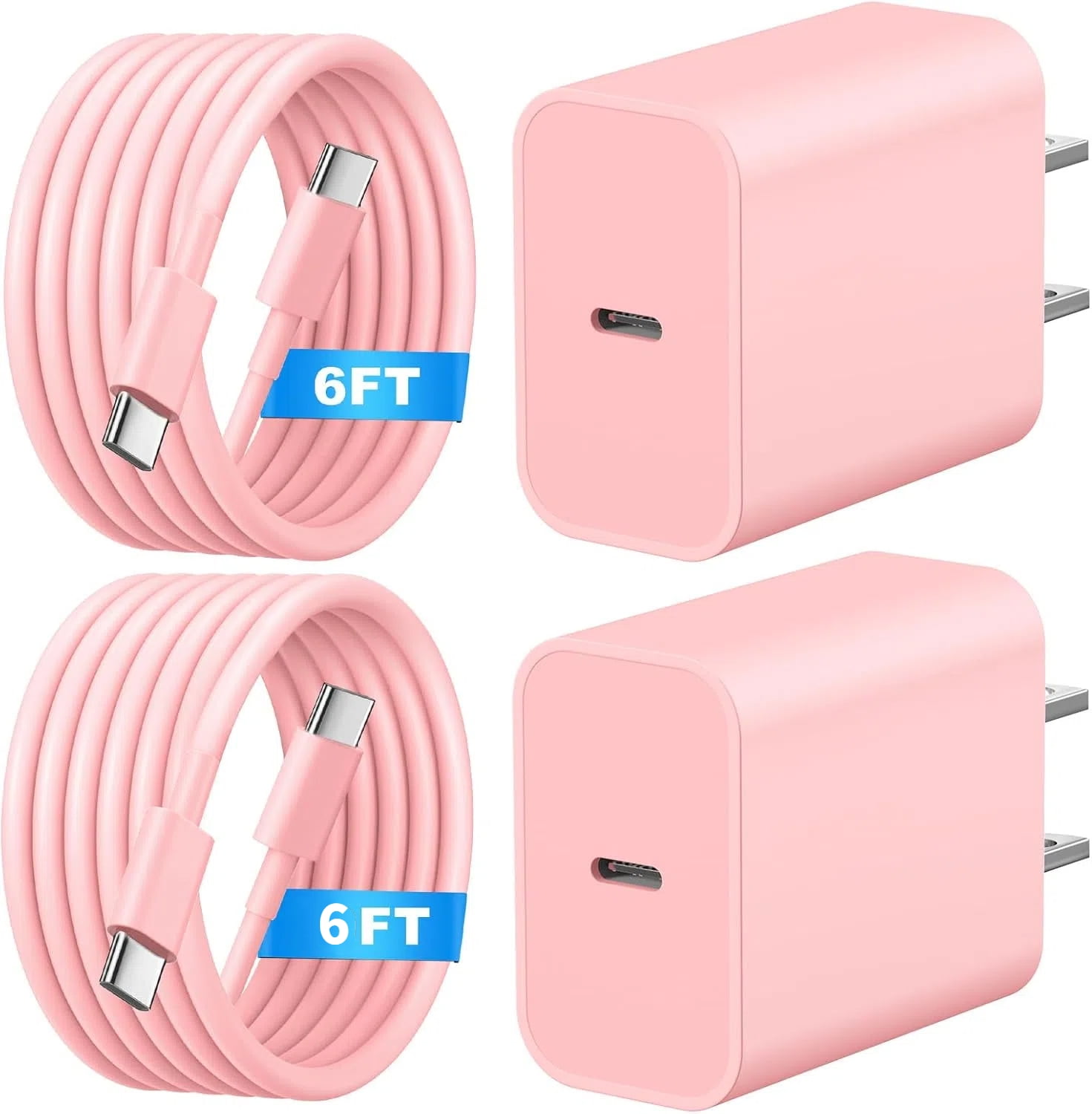 for iPhone 17 16 15 Charger,2 Pack USB C Charger Block Type C Chargers 6FT Cord Wall Chargers Compatible with iPhone Air/17/17 Pro/17 Pro Max/16/16 Plus/16 Pro/