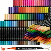 ASOVNXF Dual Coloring Markers Brush Pens, 80 Fine Point Art Markers,Coloring Markers for Adults Coloring Books No Bleeding, for Adult Book Cards Drawing Craft Kit Teacher Office Supplies