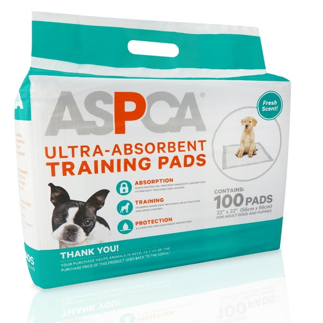 ASPCA Dog Training Pads for Dogs and Puppies (100 Pack), Fresh Scent
