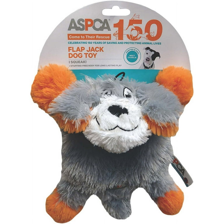 ASPCA Flap Jack Dog Toy Plush Toy, Large, Multicolor 