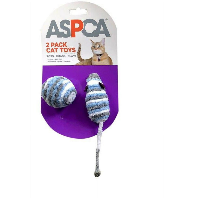 ASPCA Fuzzy Mice Ball Cat Toys 2 Pack Blue Walmart