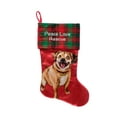 thumbnail image 1 of ASPCA, Mix Breed 20 inch Velour Christmas Stocking, Red, Multi-Color, 1 of 5