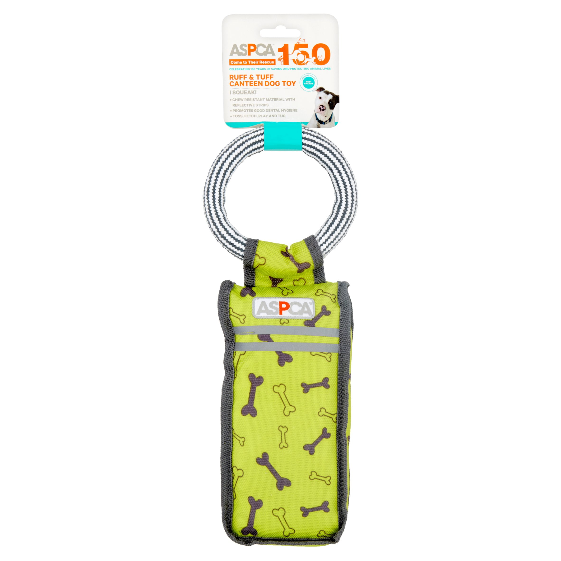 ASPCA Ruff n? Tuff Canteen Dog Toy, Green