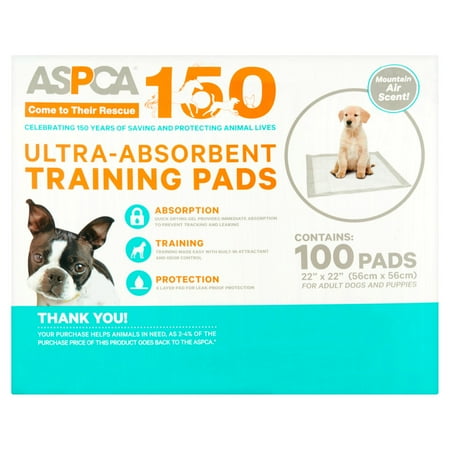 ASPCA Ultra-Absorbent Training Pads, 22 in x 22 in, 100 count