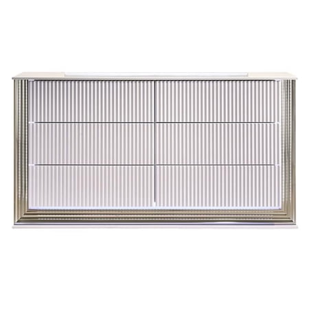 ASPEN-WHITE-D W- LED Aspen Dresser with LED Lighting, White
