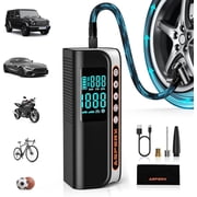 ASPERX Electric Tire Inflator,Portable 160PSI Car Air Compressor with Pressure Detection,Emergency LED Light,Digital Tire Pump-Automatic Shutoff
